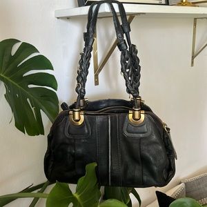 Authentic Chloe Heloise black leather handbag with Chloe dust cloth bag.